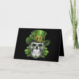Zucker-Schädel-St.-Patricks-Tag-Kleeblatt Dankeskarte