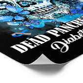 Zucker Schädel Tote Bauchspeicheldrüse Gesellschaf Poster (Ecke)