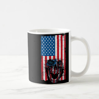 Zucker-Schädel Vintage-Amerikanische Flagge Unabhä Kaffeetasse