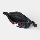 Zucker Schädelgel mit Rose. Bauchtasche (Offen)