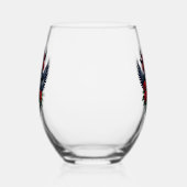 Zucker Schädelgel mit Rose. Weinglas Ohne Stiel (Rechts)