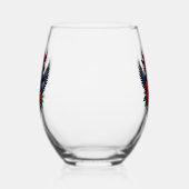 Zucker Schädelgel mit Rose. Weinglas Ohne Stiel (Links)