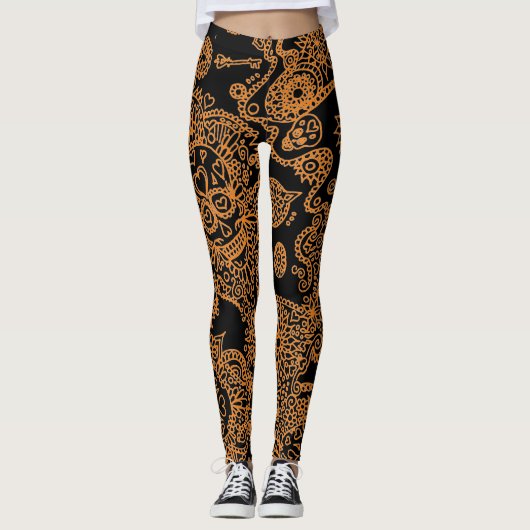 Zucker-Schädellegings Leggings (Vorderseite)