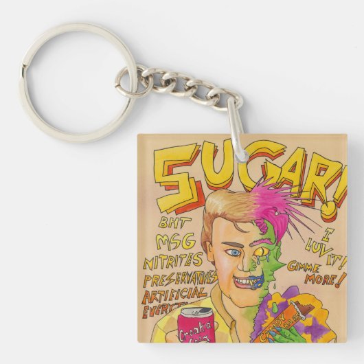 Zucker! Schlüsselanhänger (Vorderseite)