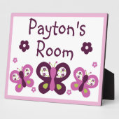 Zucker-Schmetterling und Blume Mod Plaque 8x10 Fotoplatte (Seite)