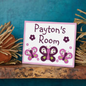 Zucker-Schmetterling und Blume Mod Plaque 8x10 Fotoplatte (Seite)