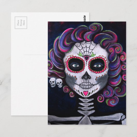 Zucker Skull Candy 2 Postkarte (Vorne/Hinten)