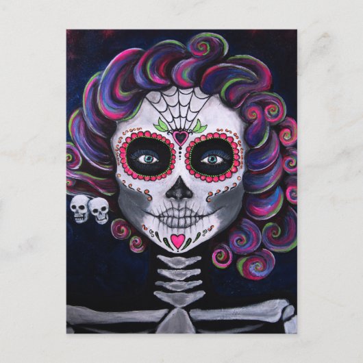 Zucker Skull Candy 2 Postkarte (Vorderseite)