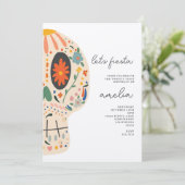 ZUCKER SKULL PARTY INVITE EINLADUNG (Stehend Vorderseite)