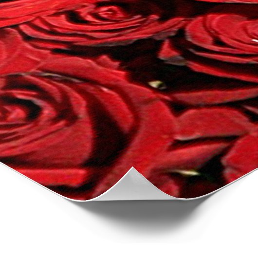 Zucker Skull Rosa Rote Rosen Urlaub Große Poster (Ecke)