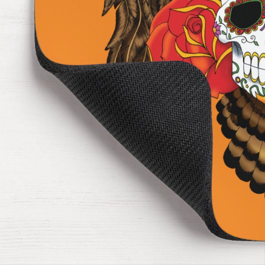 Zucker SKull-Rose Mousepad (Ecke)