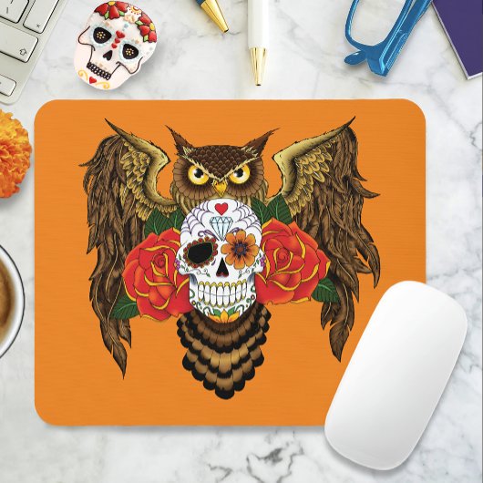 Zucker SKull-Rose Mousepad