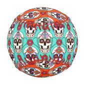 Zucker-Skulls Grafik Baseball (Rückseite)