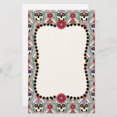 Zucker-Skulls Grafik Briefpapier (Vorne/Hinten)