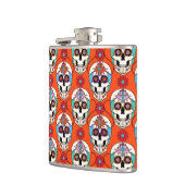 Zucker-Skulls Grafik Flachmann (Links)