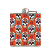 Zucker-Skulls Grafik Flachmann (Rückseite)