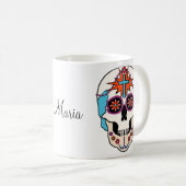 Zucker-Skulls Grafik Kaffeetasse (VorderseiteRechts)