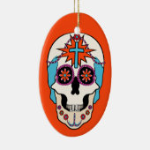 Zucker-Skulls Grafik Keramikornament (Rechts)