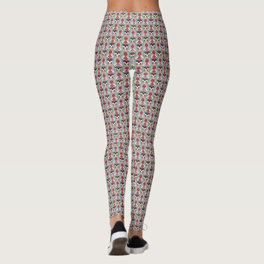 Zucker-Skulls Grafik Leggings (Rückseite)