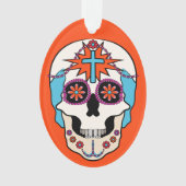 Zucker-Skulls Grafik Ornament (Vorderseite)