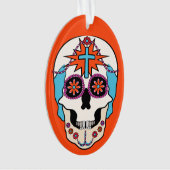 Zucker-Skulls Grafik Ornament (Vorderseite)