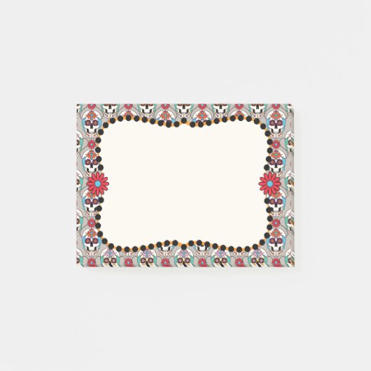 Zucker-Skulls Grafik Post-it Klebezettel (Vorderseite)