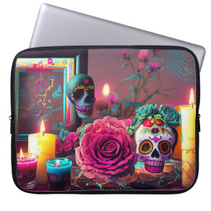 Zucker-Skulls-Laptop-Tasche Laptopschutzhülle