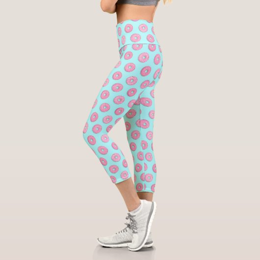 Zucker Sweet Pink Glazed Donuts Capri Leggings (Links)