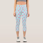 Zucker Sweet Pink Glazed Donuts Capri Leggings (Vorderseite)