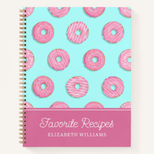 Zucker Sweet Pink Glazed Donuts   Favoritenrezepte Notizblock
