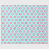 Zucker Sweet Pink Glazed Donuts Geschenkpapier (Flach)