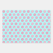 Zucker Sweet Pink Glazed Donuts Geschenkpapier Set (Vorderseite 3)