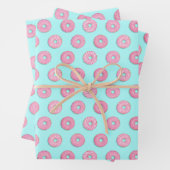 Zucker Sweet Pink Glazed Donuts Geschenkpapier Set (Beispiel)