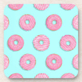 Zucker Sweet Pink Glazed Donuts Getränkeuntersetzer (Vorderseite)