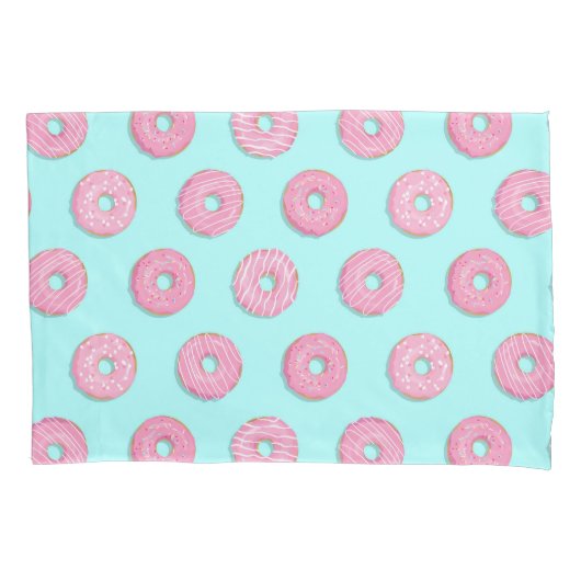 Zucker Sweet Pink Glazed Donuts Kissenbezug (Vorderseite-Links)