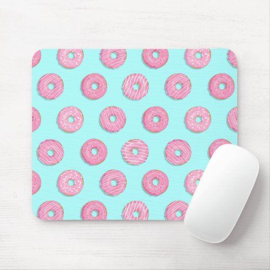 Zucker Sweet Pink Glazed Donuts Mousepad (Mit Mouse)