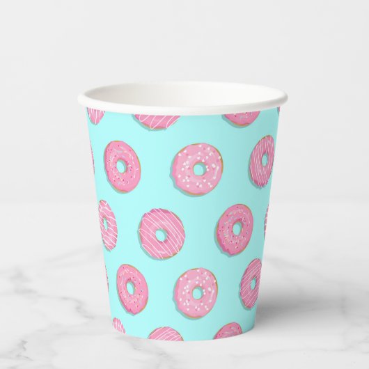 Zucker Sweet Pink Glazed Donuts Pappbecher (Vorderseite)