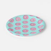 Zucker Sweet Pink Glazed Donuts Pappteller (Schrägansicht)
