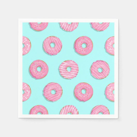 Zucker Sweet Pink Glazed Donuts Serviette (Vorderseite)