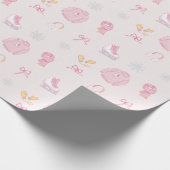 Zucker und Eisfigur Skate Eiseis Skate Winterrosa Geschenkpapier (Ecke)