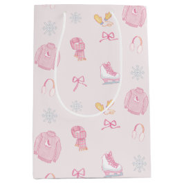 Zucker und Eisfigur Skate Eiseis Skate Winterrosa Mittlere Geschenktüte