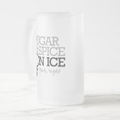 Zucker und Gewürz auf Eis Mattglas Bierglas (Vorderseite Links)