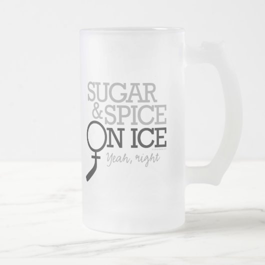 Zucker und Gewürz auf Eis Mattglas Bierglas (Rechts)