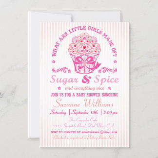Zucker und Gewürz Cupcake Baby Dusche Einladung