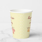 Zucker und Gewürz, gelb und rosa Babydusche Pappbecher (Rechts)