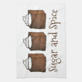 Zucker und Gewürz Lebkuchen Kuchen Weihnachtsgebäc Geschirrtuch (Vertikal)