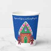 Zucker und Gewürz Lebkuchen Weihnachten Pappbecher (Rückseite)