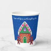 Zucker und Gewürz Lebkuchen Weihnachten Pappbecher (Vorderseite)