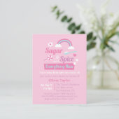 Zucker-und Gewürz-Mädchen-rosa Einladung (Stehend Vorderseite)