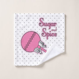 Zucker und Gewürz Polka Dot Rattle Waschlappen